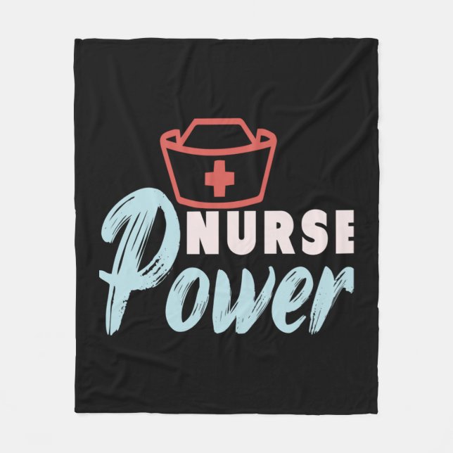 Nurse Power Fleece Blanket (Front)