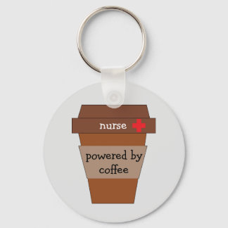 Nurse Powered By Coffee Key Ring
