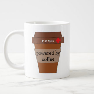 Nurse Powered By Coffee Large Coffee Mug