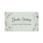 Nurse Practioner Botanical Sage Green Modern
