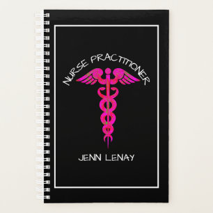 Nurse Practitioner Black Pink Medical Personalised Planner