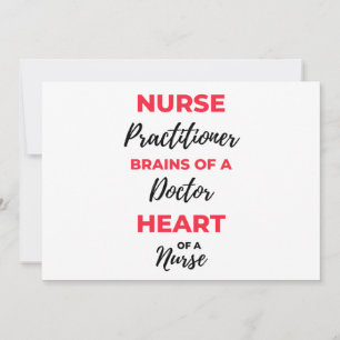 Nurse Practitioner Brains Of A Doctor Heart 2 Holiday Card