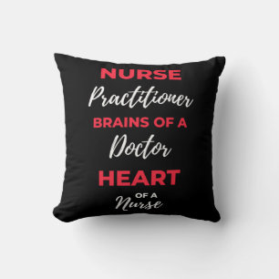 Nurse Practitioner Brains Of A Doctor Heart Cushion