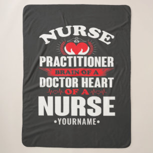 Nurse Practitioner Brains Of A Doctor Heart Of Sherpa Blanket