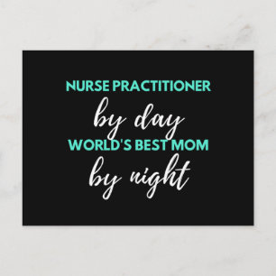 Nurse Practitioner By Day World's Best Mum Holiday Postcard