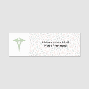 Nurse Practitioner Caduceus Stylish Pattern Name Tag