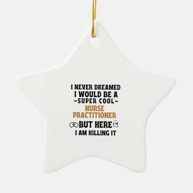 NURSE PRACTITIONER CERAMIC ORNAMENT (Front)