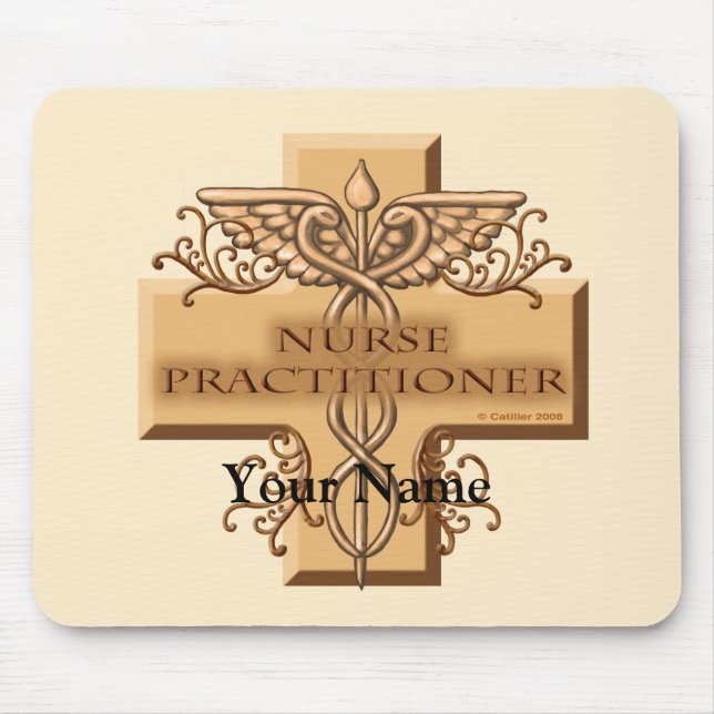 Nurse Practitioner Cross Caduceus Mouse Pad (Front)