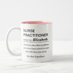 Nurse Practitioner Definition Two-Tone Coffee Mug