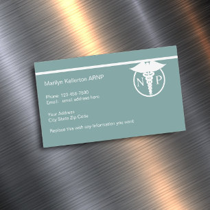 Nurse Practitioner Design Magnetic Business Cards