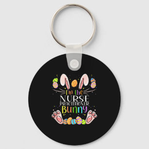 Nurse Practitioner Easter Family Party Bunny Face  Key Ring