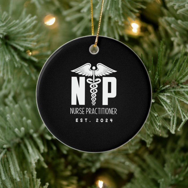 Nurse Practitioner EST 2024 Ceramic Ornament (Tree)