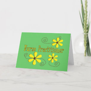 Nurse Practitioner Gifts Daisies Design Card