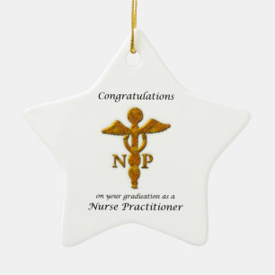 Nurse Practitioner Graduation Congratulations Ceramic Ornament
