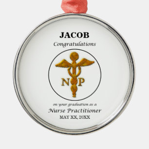 Nurse Practitioner Graduation Congratulations Metal Ornament