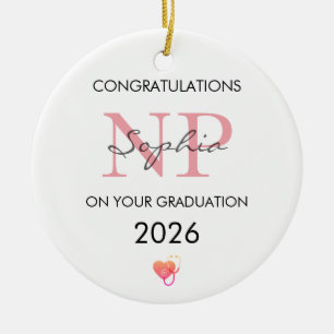 Nurse Practitioner Graduation Personalised 2026 Ceramic Ornament