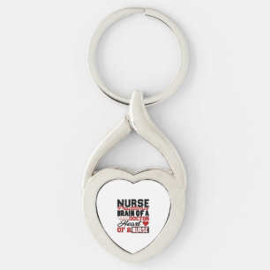 Nurse Practitioner Heart Shirt Key Ring