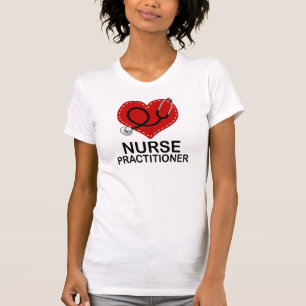 Nurse Practitioner Heart Stethoscope T-Shirt