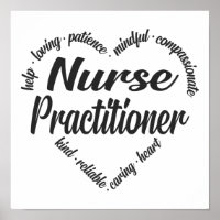 Nurse Practitioner Heart Word Cloud