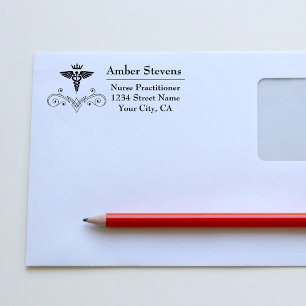 Nurse Practitioner Medical Caduceus Self-inking Stamp