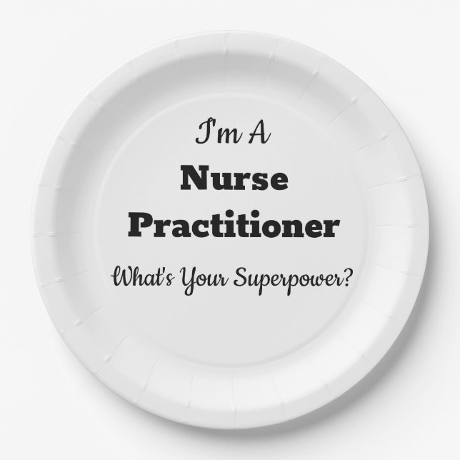 Nurse Practitioner Paper Plate (Front)
