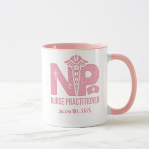 Nurse Practitioner Personalised Pink Coffee Mug