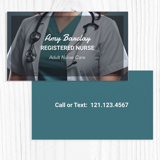 Nurse Practitioner RN Business Card (Nurse RN Business Cards)