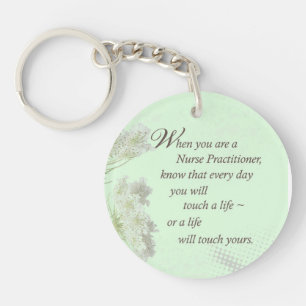 Nurse Practitioner Touch Lives Wildflower Key Ring