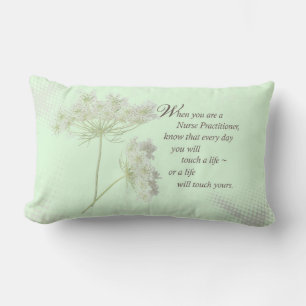 Nurse Practitioner Touch Lives Wildflower Lumbar Cushion