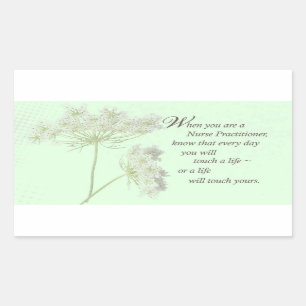 Nurse Practitioner Touch Lives Wildflower Rectangular Sticker