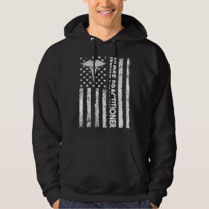 Nurse Practitioner USA Flag Medical Caduceus NP Nu Hoodie
