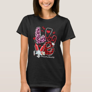 Nurse Practitioner Valentines Day Stethoscope ER T-Shirt