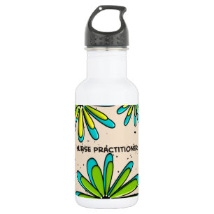 Nurse Practitioner Whimsical Flowers II 532 Ml Water Bottle