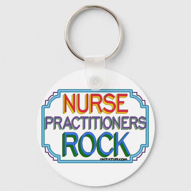 Nurse Practitioners Rock Key Ring (Front)