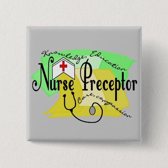 Nurse Preceptor 15 Cm Square Badge (Front)