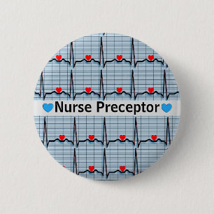 Nurse Preceptor Rhythms 6 Cm Round Badge