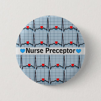 Nurse Preceptor Rhythms 6 Cm Round Badge