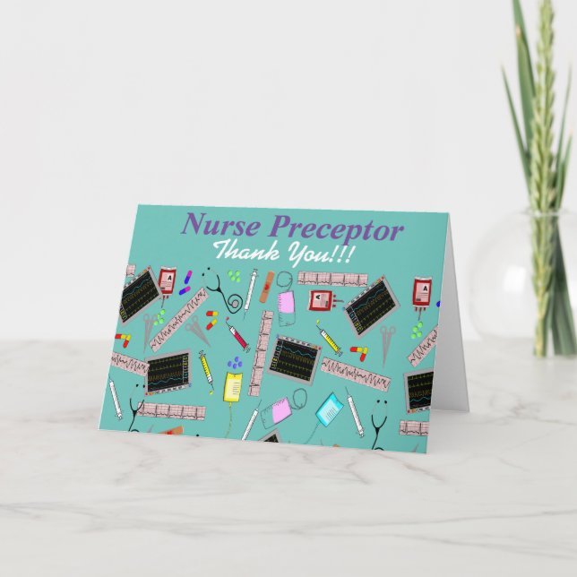 Nurse Preceptor THANK YOU 3 Card (Front)