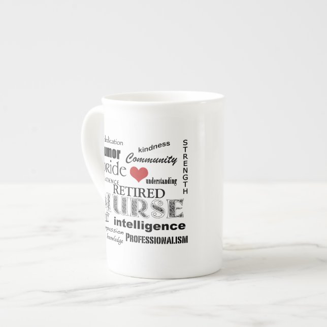 Nurse Pride-Attributes/RETIRED Bone China Mug (Front Left)