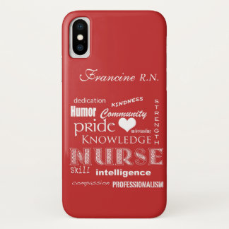 Nurse Pride-Personalise Name iPhone X Case
