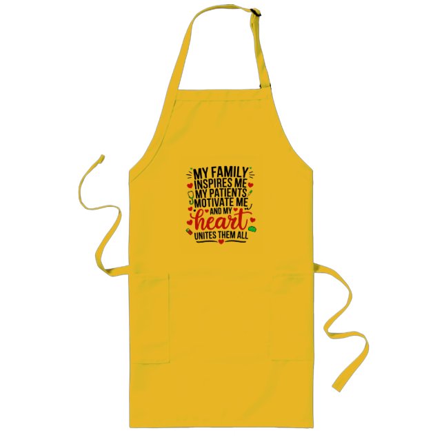 Nurse Profession Design Long Apron (Front)