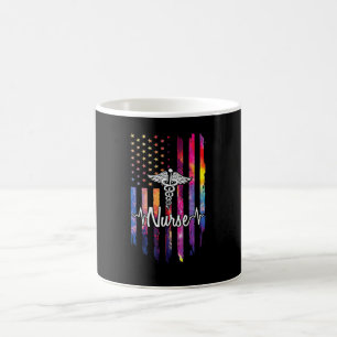 Nurse Proud Nurse American Flag Usa Flag Nure Coffee Mug