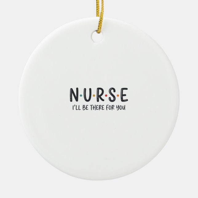 Nurse Quote Shirt Design Vector Graphic_1 Ceramic Ornament (Front)