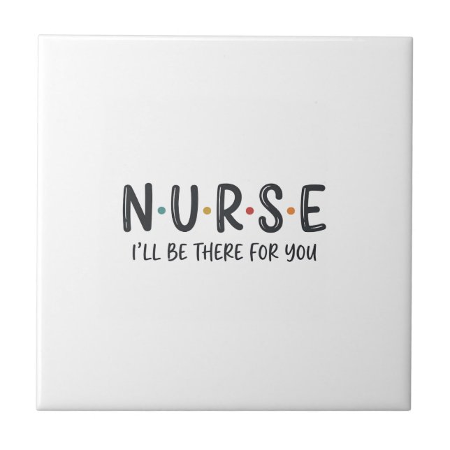 Nurse Quote Shirt Design Vector Graphic_1 Ceramic Tile (Front)