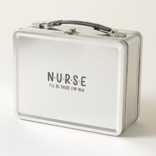Nurse Quote Shirt Design Vector Graphic_1 Metal Lunch Box