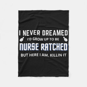 Nurse Ratched Funny Design Nursing Movie Character Fleece Blanket