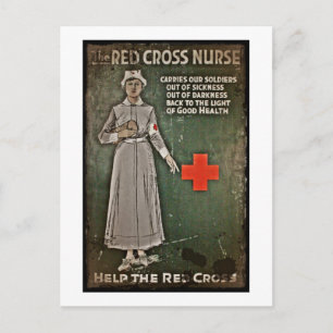Nurse Requesting Donations WWI Postcard