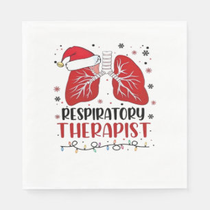 Nurse Respiratory Therapist Christmas, Lung Christ Napkin