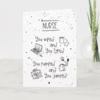 Nurse Retirement Humour Funny Hand Drawn