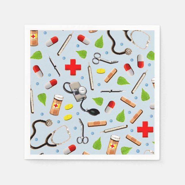 Nurse Retirement Party Napkin (Front)